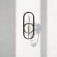 Sephra Metal Loop Glass Wall Planter: Black