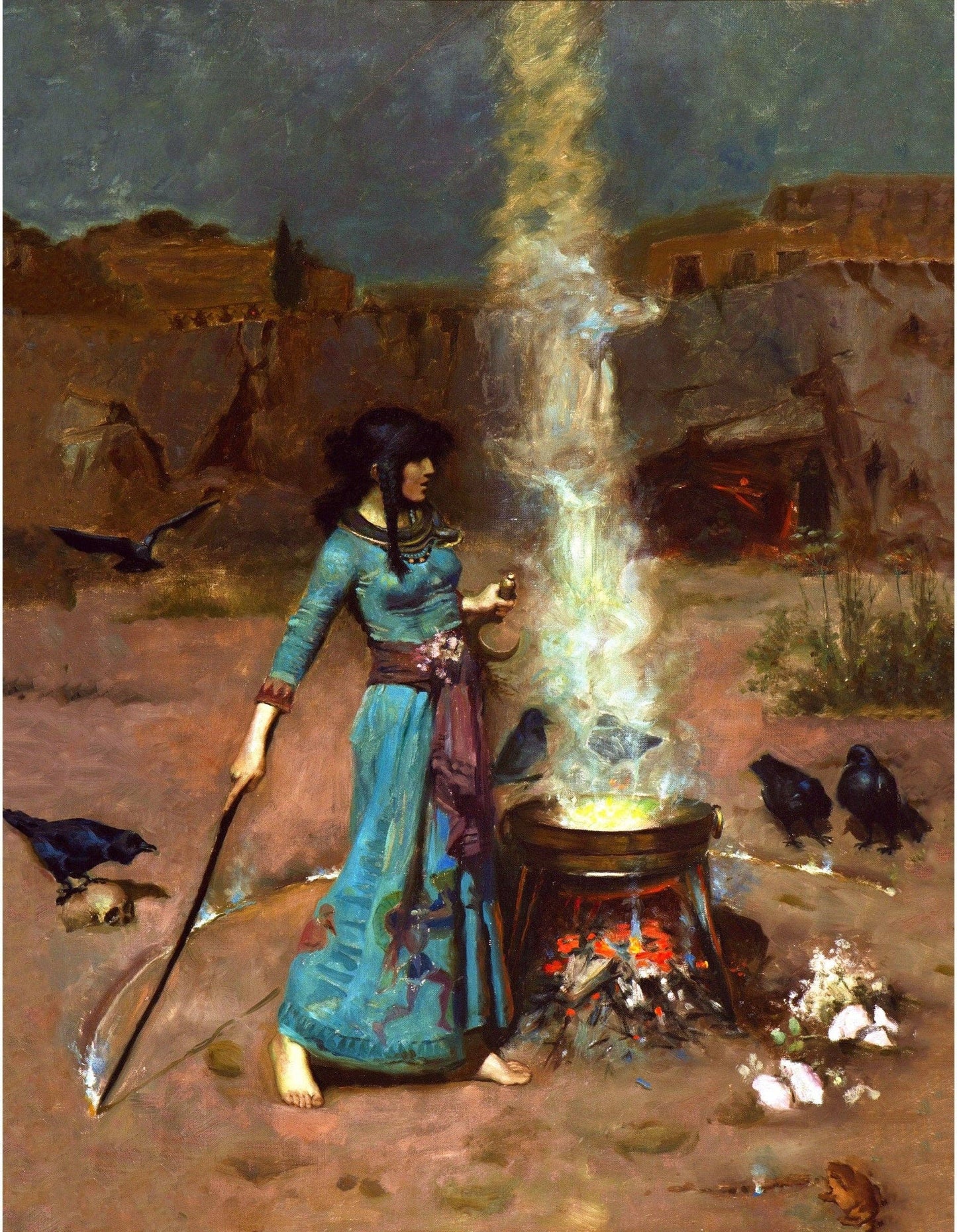Vintage Sorceress | The magic circle | Antique Celtic art pr: 5x7 Inches