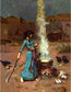 Vintage Sorceress | The magic circle | Antique Celtic art pr: 5x7 Inches