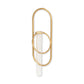 Sephra Metal Loop Glass Wall Planter: Black