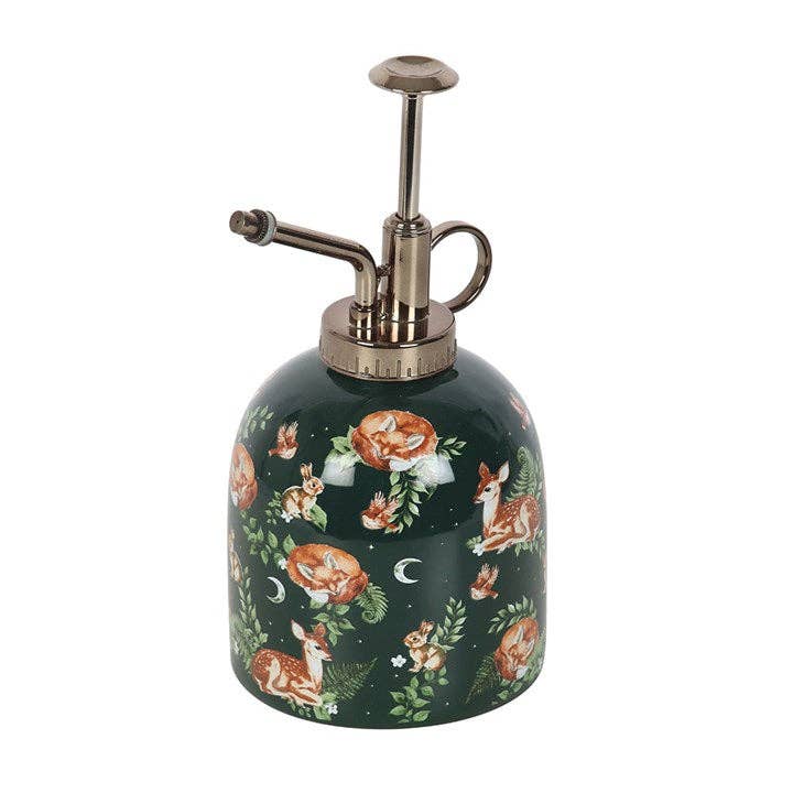 Green Forest Animal Print Ceramic Plant Mister