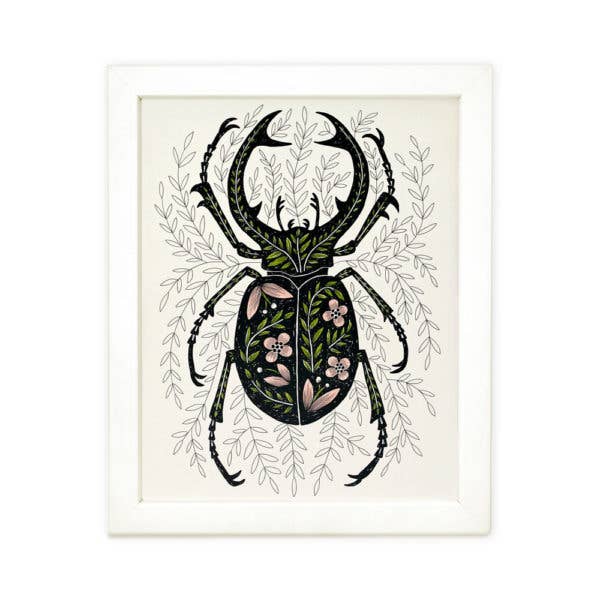 8" x 10" Stag Beetle Art Print