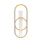 Sephra Metal Loop Glass Wall Planter: Black