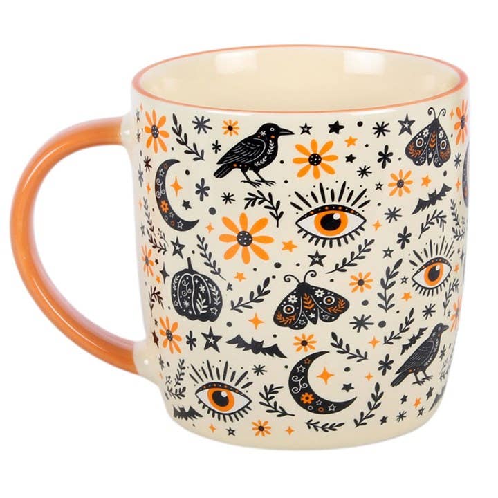 Frightful Folk Print Halloween Mug