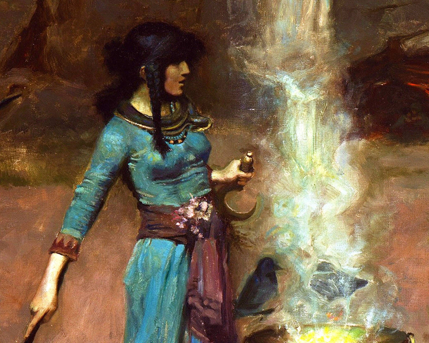 Vintage Sorceress | The magic circle | Antique Celtic art pr: 5x7 Inches