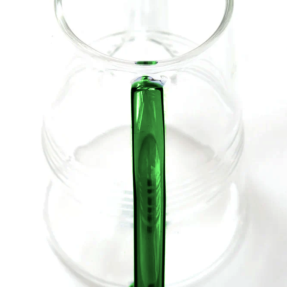 Colorful Glass Plant Watering Can: Green