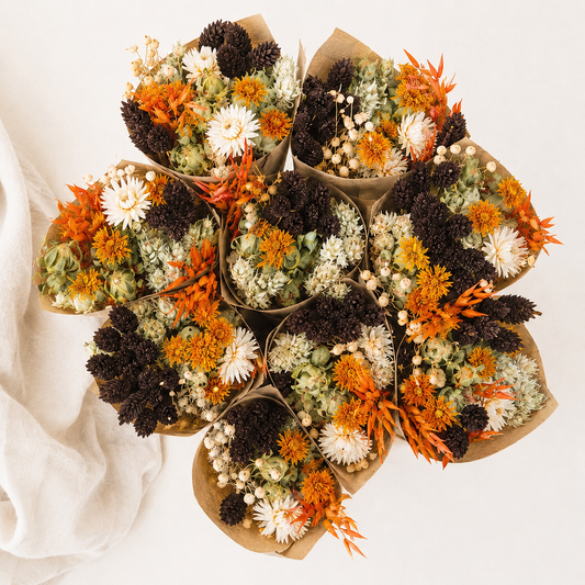 Dark Amber Dried Flower Bouquet | Fall & Autumn Home Decor