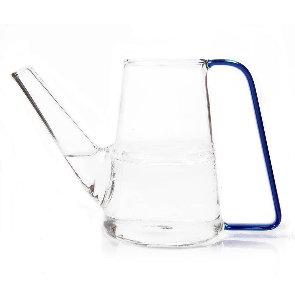 Colorful Glass Plant Watering Can: Green
