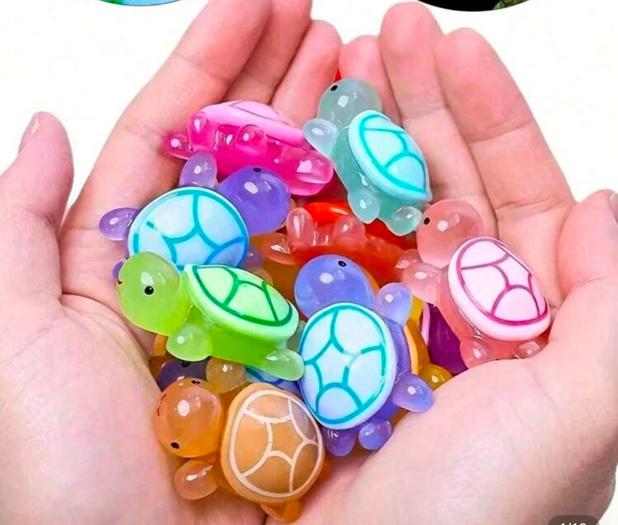 Glow in the Dark Acrylic Turtles: Small