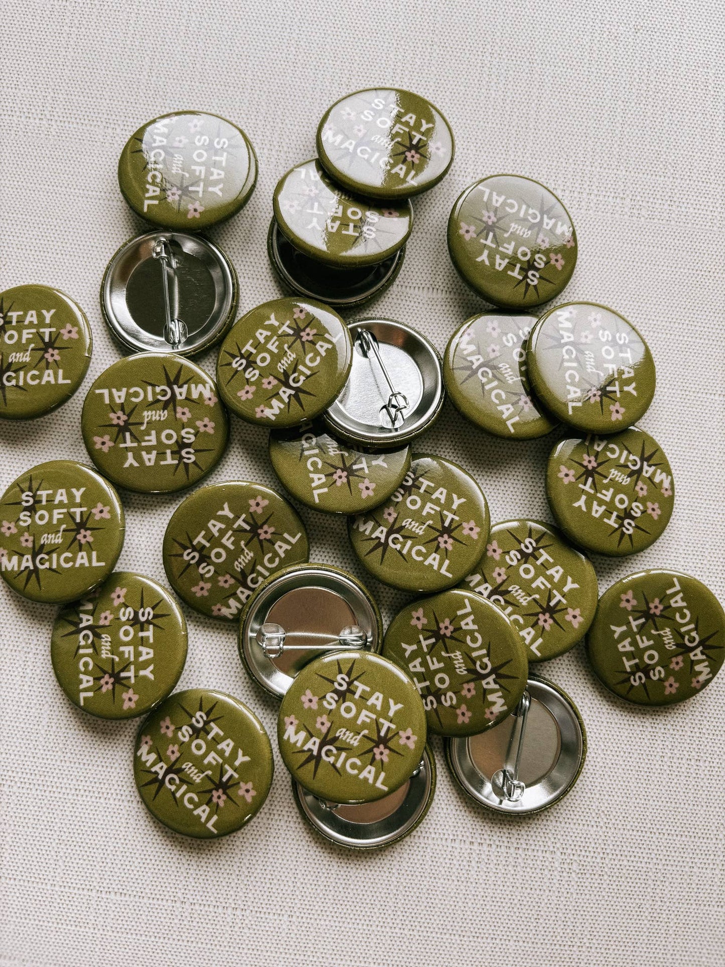 Button Pin: Stay Soft, 1.25"