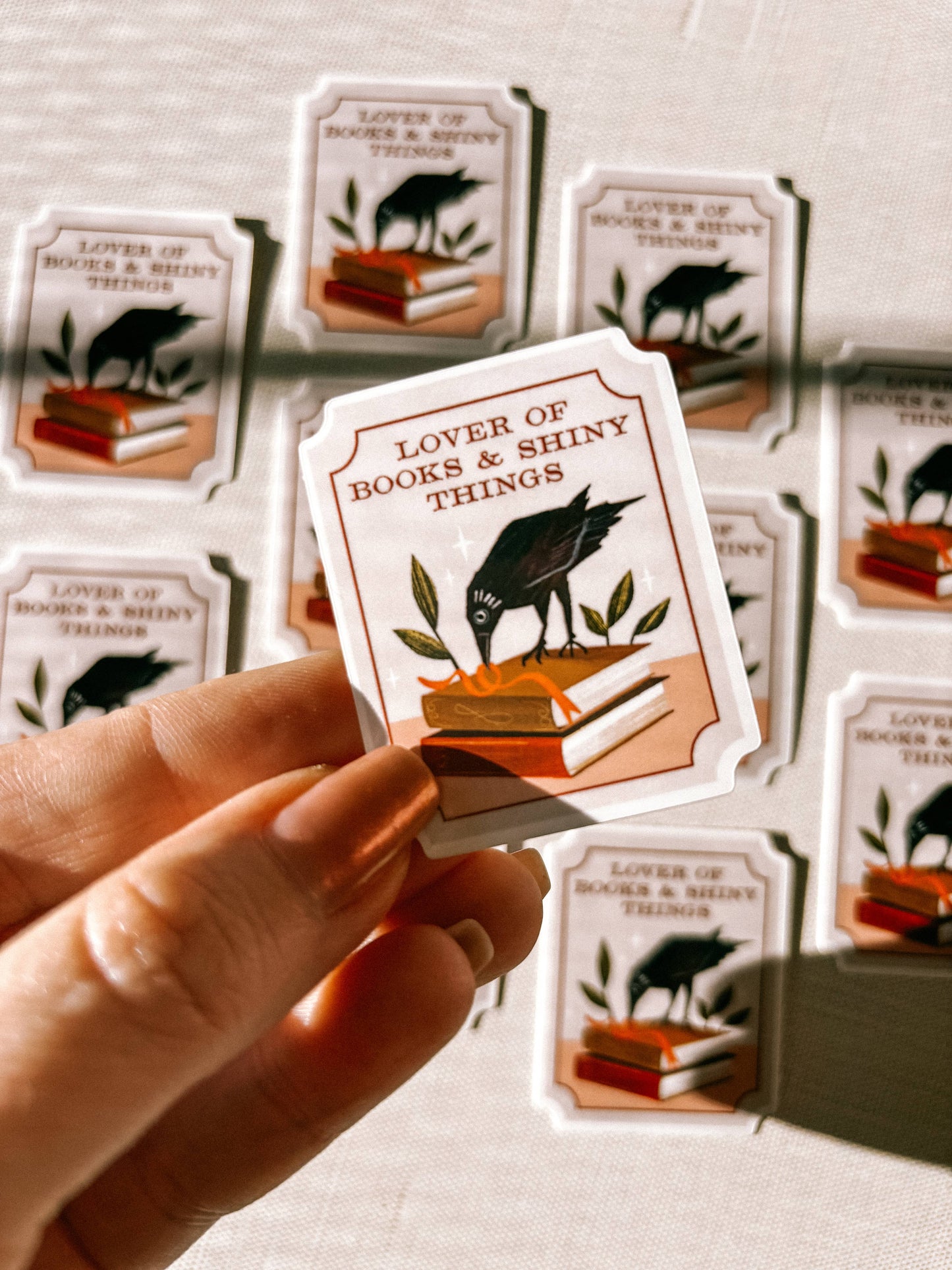 Vinyl Sticker: Bookish Crow - 2"
