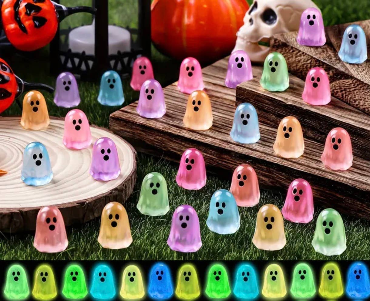 Glow in the dark Ghost Mini Acrylic Halloween Figures