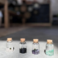 Tiny Marimo Moss Ball Terrarium with Amethyst Gemstones: Single