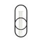 Sephra Metal Loop Glass Wall Planter: Black