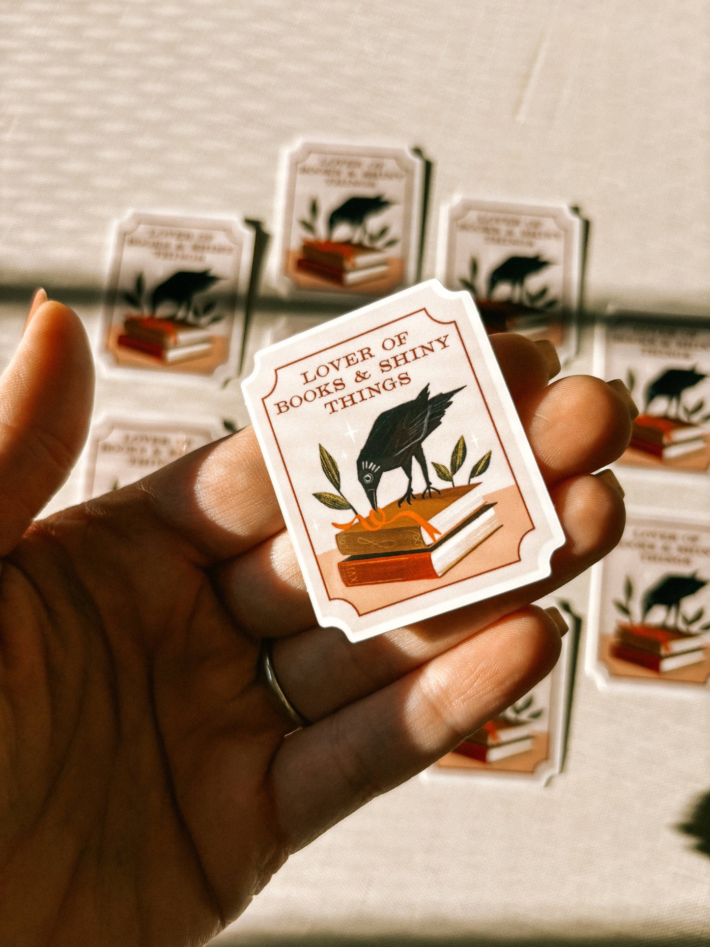 Vinyl Sticker: Bookish Crow - 2"