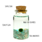 Tiny Marimo Moss Ball Terrarium with Amazonite Gemstones