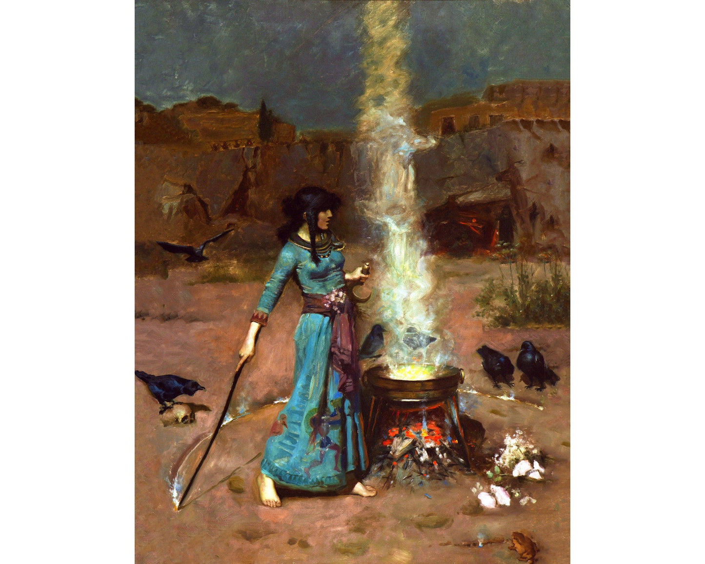 Vintage Sorceress | The magic circle | Antique Celtic art pr: 5x7 Inches