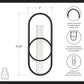 Sephra Metal Loop Glass Wall Planter: Black